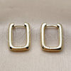 Argolla Huggie 02.213.0897.14 Oro Laminado, Pulido, Tono Dorado