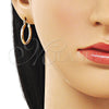 Argolla Pequeña 02.170.0544.1.20 Oro Laminado, Diamantado, Tres Tonos
