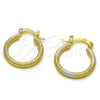 Argolla Pequeña 02.170.0595.20 Oro Laminado, Mate, Tono Dorado
