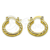 Argolla Pequeña 02.170.0598.20 Oro Laminado, Diamantado, Tono Dorado