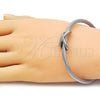 Aro Individual 07.138.0019 Acero Inoxidable, Diseño de Infinito, Pulido, Tono Plateado (04 MM Thickness, One size fits all)