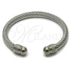 Aro Individual 07.138.0014.1 Acero Inoxidable, Diseño de Torcido, Pulido, Tono Plateado (07 MM Thickness, One size fits all)