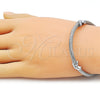 Aro Individual 07.138.0026 Acero Inoxidable, Diseño de Infinito y Torcido, Pulido, Tono Plateado (04 MM Thickness, One size fits all)