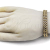 Pulsera Básica 03.435.0010.1.09 Acero Inoxidable, Diseño de Bismarco, Pulido, Tono Dorado (Thickness, 22 Inches Length)