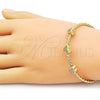 Aro Individual 07.282.0080 Oro Laminado, Diseño de Corazón y Torcido, con Blanca Micro Pave, Pulido, Tono Dorado (Thickness, One size fits all)