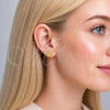 Arete Dormilona 02.156.0749 Oro Laminado, Diseño de Ãrbol, con Blanca Zirconia Cubica and Blanca Micro Pave, Pulido, Tono Dorado