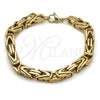 Pulsera Elegante 03.435.0011.1.09 Acero Inoxidable, Pulido, Tono Dorado (Thickness, 9 Inches Length)
