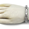 Pulsera Elegante 03.116.0046.09 Acero Inoxidable, Pulido, Tono Plateado (Thickness, 9 Inches Length)