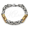 Pulsera Elegante 03.116.0046.2.09 Acero Inoxidable, Pulido, Dos Tonos (Thickness, 9 Inches Length)
