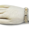 Pulsera Solida 03.116.0057.09 Acero Inoxidable, Pulido, Dos Tonos (Thickness, 9 Inches Length)