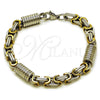 Pulsera Elegante 03.115.0020.1.09 Acero Inoxidable, Pulido, Dos Tonos (Thickness, 9 Inches Length)