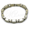 Pulsera Solida 03.115.0023.09 Acero Inoxidable, Pulido, Tono Plateado (Thickness, 9 Inches Length)