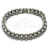 Pulsera Elegante 03.115.0025.09 Acero Inoxidable, Pulido, Tono Plateado (Thickness, 9 Inches Length)