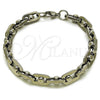 Pulsera Elegante 03.363.0002.09 Acero Inoxidable, Pulido, Tono Plateado (Thickness, 9 Inches Length)
