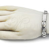 Pulsera Elegante 03.363.0003.09 Acero Inoxidable, Pulido, Tono Plateado (Thickness, 9 Inches Length)