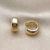 Argolla Huggie 02.195.0306.14 Oro Laminado, Pulido, Tono Dorado