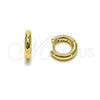 Argolla Huggie 02.195.0189.14 Oro Laminado, Pulido, Tono Dorado