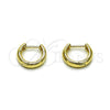 Argolla Huggie 02.195.0403.12 Oro Laminado, Pulido, Tono Dorado