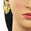 Arete Dormilona 02.282.0130 Oro Laminado, Diseño de Corazón y Gota, Pulido, Tono Dorado