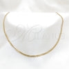Gargantilla Basica 04.116.0080 Acero Inoxidable, Pulido, Tono Dorado (01 MM Thickness, 18 Inches Length)