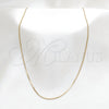 Gargantilla Basica 04.116.0096.18 Acero Inoxidable, Pulido, Tono Dorado (01 MM Thickness, 18 Inches Length)