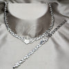 Collar y Pulsera 06.116.0102 Acero Inoxidable, Diseño de Amor, Pulido, Rodinado