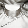 Collar y Pulsera 06.116.0114 Acero Inoxidable, Pulido, Rodinado