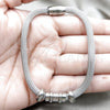 Pulsera Elegante 03.116.0073.1.07 Acero Inoxidable, Pulido, Rodinado (01 MM Thickness, 7 Inches Length)