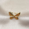 Anillo Elegante 01.213.0072 Oro Laminado, Diseño de Mariposa, Cepillado, Tono Dorado (One size fits all)