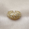 Anillo Multi Piedra 01.213.0078 Oro Laminado, con Blanca Zirconia Cubica, Pulido, Tono Dorado (One size fits all)