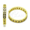 Argolla Huggie 02.237.0068.30 Oro Laminado, Diseño de Corazón, con Blanca Micro Pave, Pulido, Tono Dorado