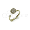 Anillo Multi Piedra 01.284.0113 Rodio Laminado, Diseño de Bola, con Zirconia Cubica Blanca, Pulido, Rodinado (Talla Unica)