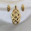 Collar y Dije 06.116.0205 Acero Inoxidable, Pulido, Tono Dorado