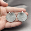 Arete Dormilona 02.436.0027.1 Rodio Laminado, con Zirconia Cubica Blanca, Pulido, Rodinado