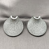 Arete Dormilona 02.436.0027.1 Rodio Laminado, con Zirconia Cubica Blanca, Pulido, Rodinado