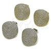 Arete Dormilona 02.436.0031 Oro Laminado, con Blanca Zirconia Cubica, Pulido, Tono Dorado