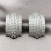 Arete Dormilona 02.436.0036.1 Rodio Laminado, con Zirconia Cubica Blanca, Pulido, Rodinado