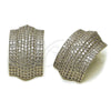 Arete Dormilona 02.436.0036.1 Rodio Laminado, con Zirconia Cubica Blanca, Pulido, Rodinado