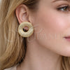 Arete Dormilona 02.436.0038 Oro Laminado, con Blanca Zirconia Cubica, Pulido, Tono Dorado