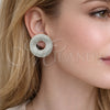 Arete Dormilona 02.436.0038.1 Rodio Laminado, con Zirconia Cubica Blanca, Pulido, Rodinado