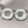 Arete Dormilona 02.436.0038.1 Rodio Laminado, con Zirconia Cubica Blanca, Pulido, Rodinado