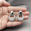 Arete Colgante 02.436.0043.1 Rodio Laminado, con Zirconia Cubica Blanca, Pulido, Rodinado