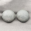 Arete Dormilona 02.436.0049.1 Rodio Laminado, con Zirconia Cubica Blanca, Pulido, Rodinado