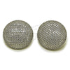 Arete Dormilona 02.436.0049.1 Rodio Laminado, con Zirconia Cubica Blanca, Pulido, Rodinado