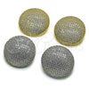 Arete Dormilona 02.436.0049.1 Rodio Laminado, con Zirconia Cubica Blanca, Pulido, Rodinado