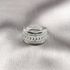 Anillo Multi Piedra 01.438.0010 Rodio Laminado, Diseño de Miami Cubana, con Micro Pave Blanca, Pulido, Rodinado (Talla Unica)