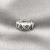 Anillo Multi Piedra 01.438.0011 Rodio Laminado, con Zirconia Cubica Blanca, Pulido, Rodinado (Talla Unica)