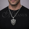 Collares con Dije 04.451.0005.24 Acero Inoxidable, Pulido, Tono Plateado (03 MM Thickness, 24 Inches Length)