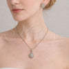 Juego de Arete y Dije de Adulto 10.452.0001 Rodio Laminado, con Zirconia Cubica Blanca, Pulido, Rodinado