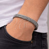 Pulsera Elegante 03.440.0001.09 Acero Inoxidable, Diseño de Square Franco, Pulido, Tono Plateado (08 MM Thickness, 9 Inches Length)